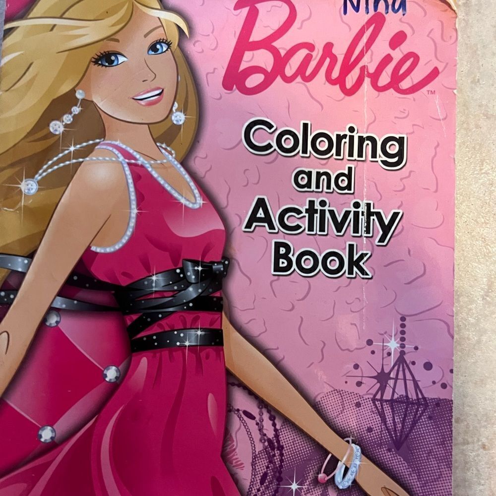 Vintage Barbie coloring book activities 2009